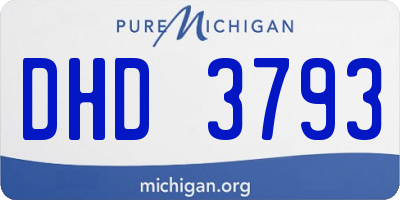MI license plate DHD3793
