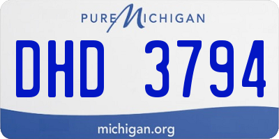 MI license plate DHD3794