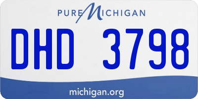 MI license plate DHD3798