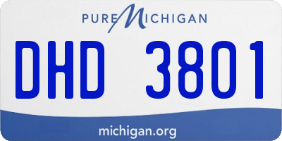 MI license plate DHD3801