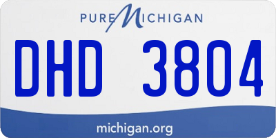 MI license plate DHD3804