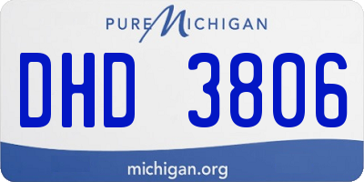 MI license plate DHD3806