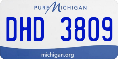 MI license plate DHD3809