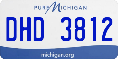 MI license plate DHD3812