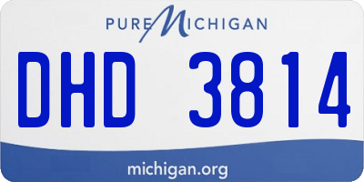 MI license plate DHD3814