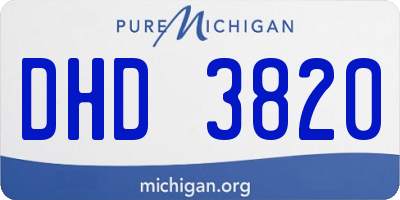 MI license plate DHD3820