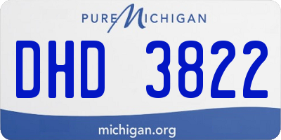 MI license plate DHD3822