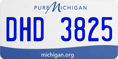 MI license plate DHD3825