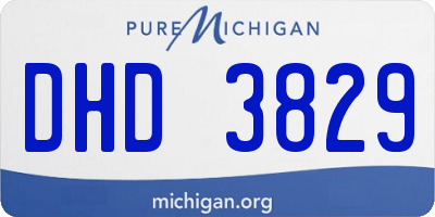 MI license plate DHD3829
