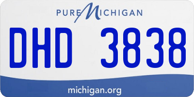 MI license plate DHD3838