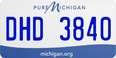 MI license plate DHD3840