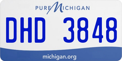 MI license plate DHD3848