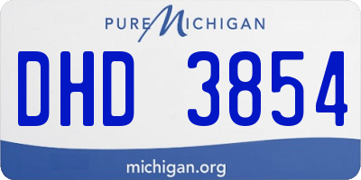 MI license plate DHD3854