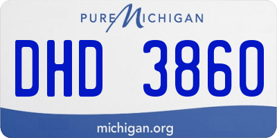 MI license plate DHD3860