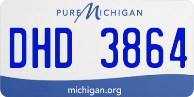 MI license plate DHD3864