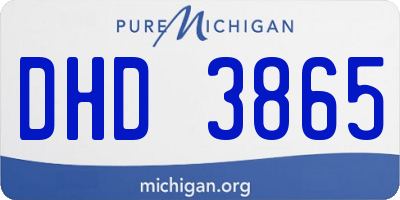 MI license plate DHD3865