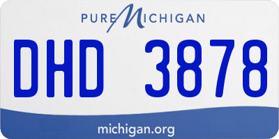 MI license plate DHD3878