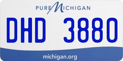 MI license plate DHD3880