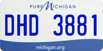 MI license plate DHD3881