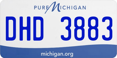 MI license plate DHD3883