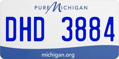 MI license plate DHD3884