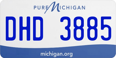 MI license plate DHD3885