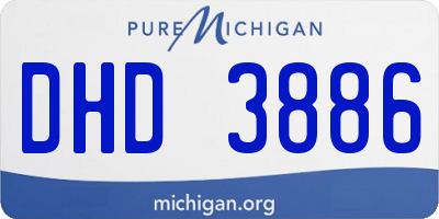 MI license plate DHD3886