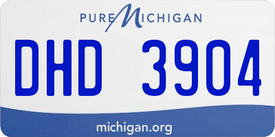 MI license plate DHD3904