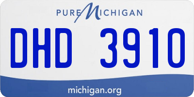MI license plate DHD3910