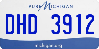 MI license plate DHD3912