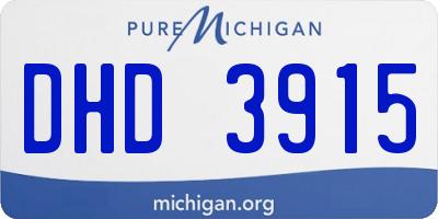MI license plate DHD3915
