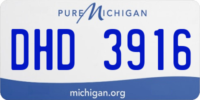 MI license plate DHD3916