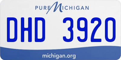 MI license plate DHD3920