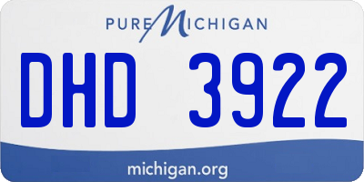MI license plate DHD3922