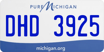 MI license plate DHD3925