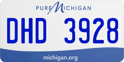 MI license plate DHD3928
