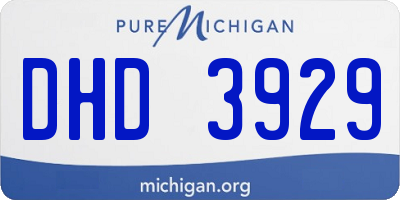 MI license plate DHD3929