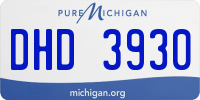 MI license plate DHD3930