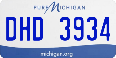 MI license plate DHD3934
