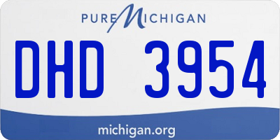 MI license plate DHD3954