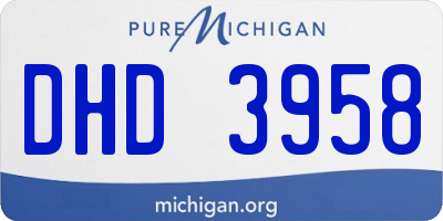 MI license plate DHD3958