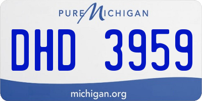 MI license plate DHD3959