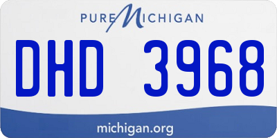 MI license plate DHD3968