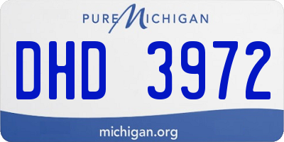 MI license plate DHD3972