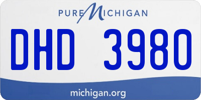 MI license plate DHD3980