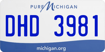 MI license plate DHD3981