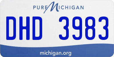 MI license plate DHD3983