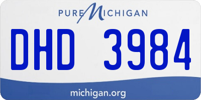 MI license plate DHD3984