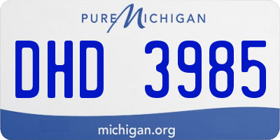 MI license plate DHD3985