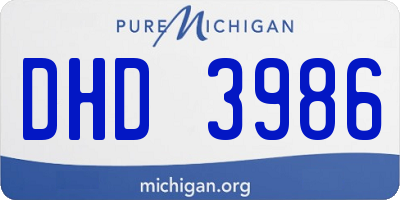 MI license plate DHD3986